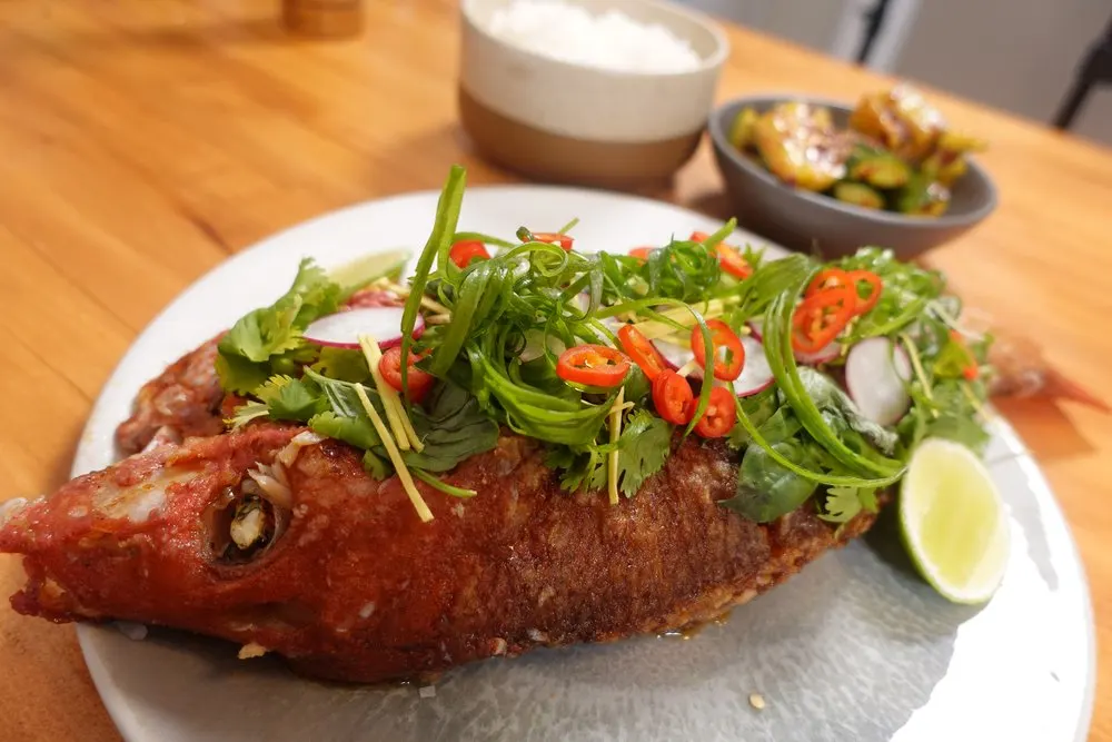Whole Fried Red Snapper