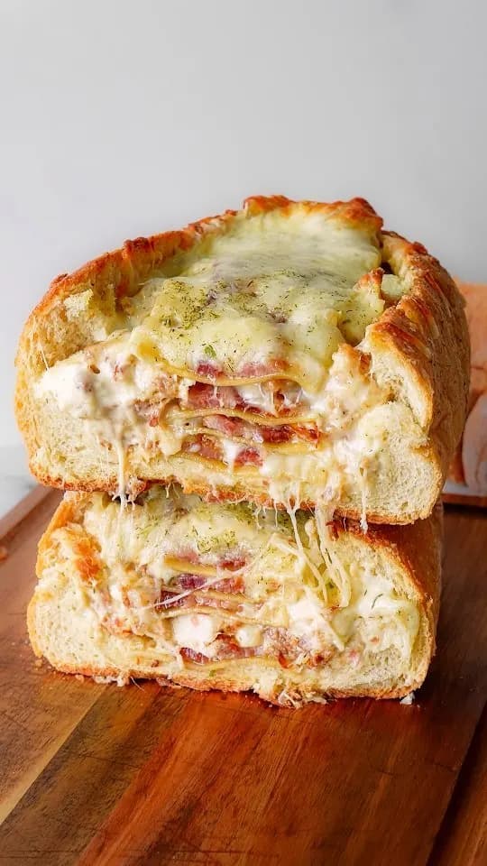 Chicken Bacon RANCH garlic bread Lasagna