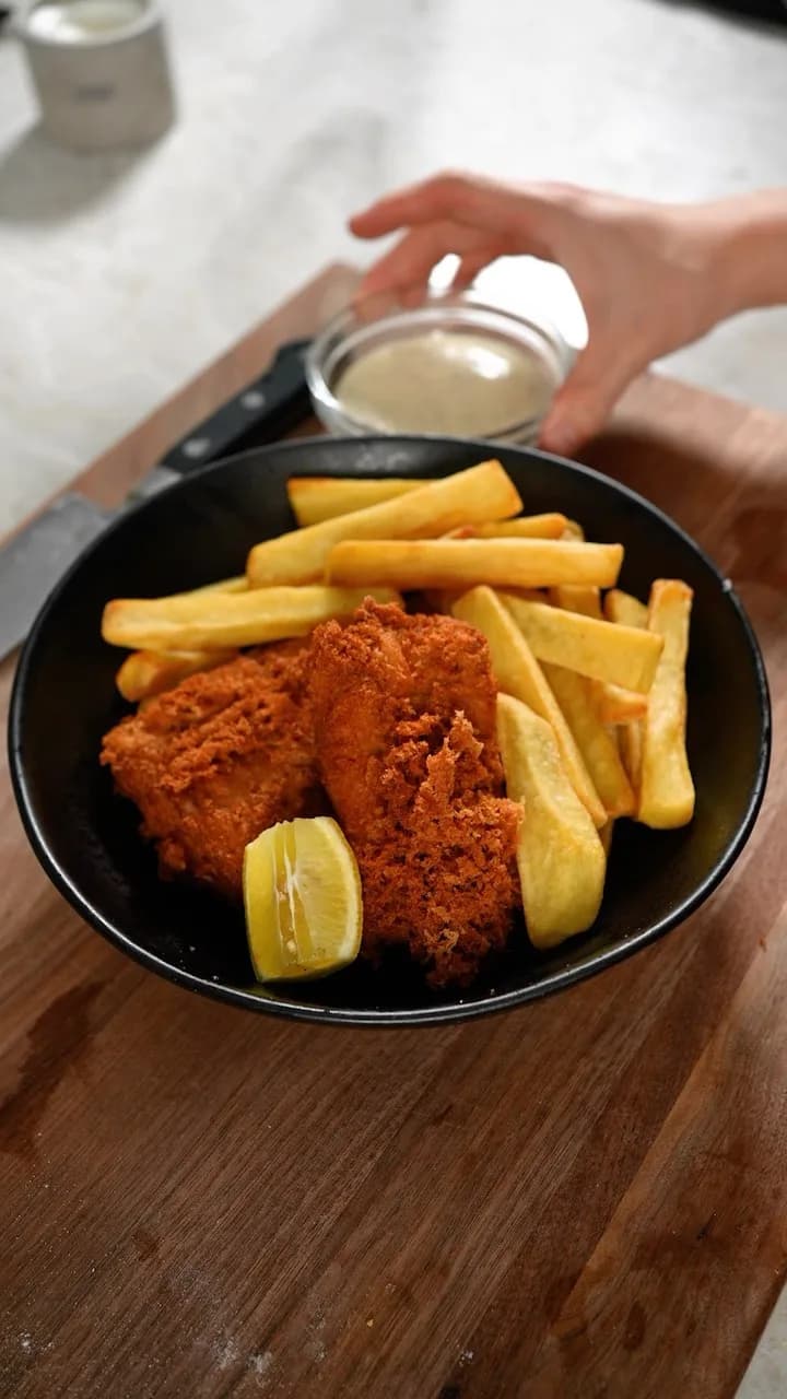 Fish and Chips with Yuzu Tartar Sauce