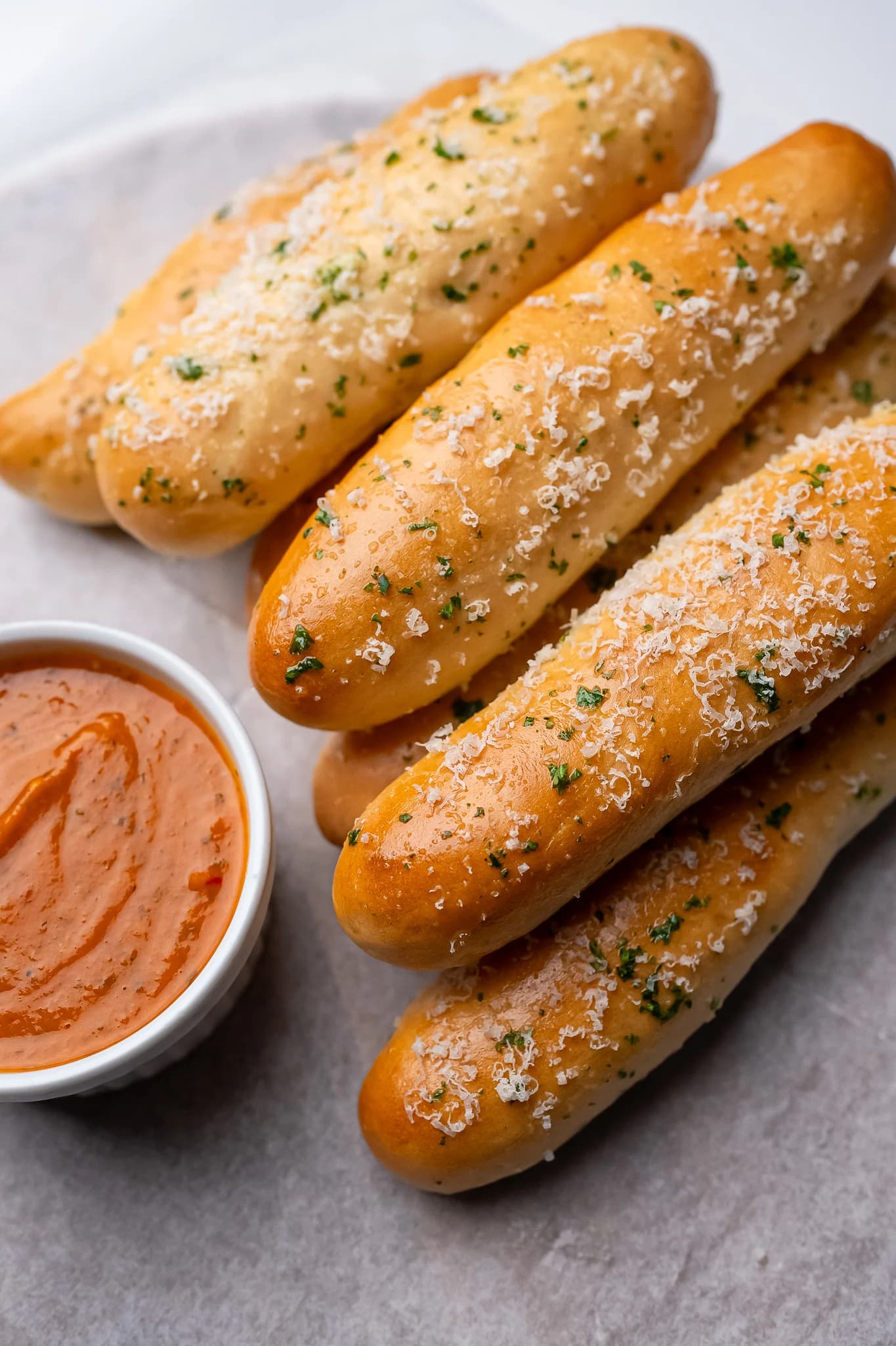 Garlic Breadsticks with Marinara dipping sauce