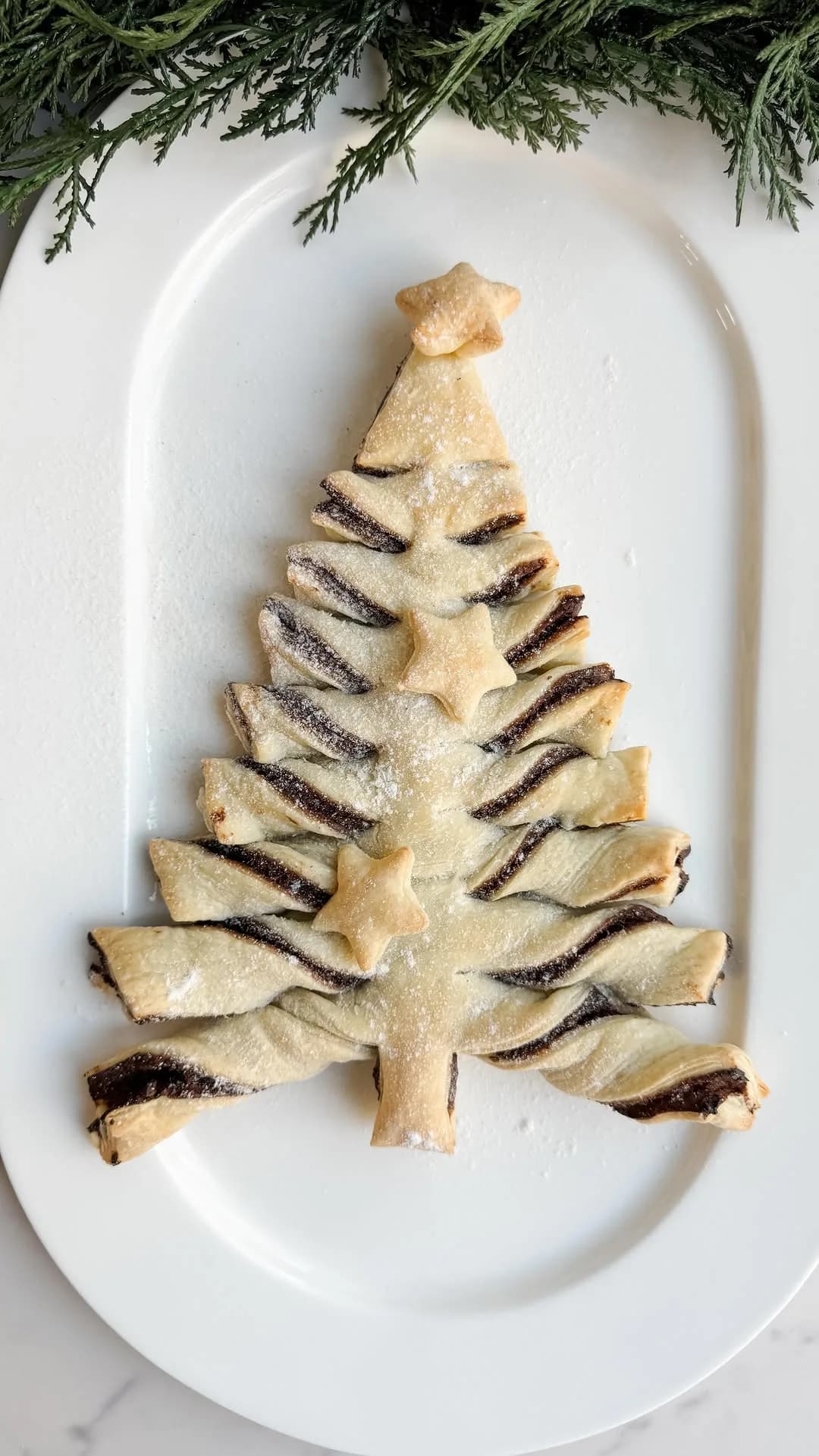Chocolate Puff Pastry Christmas Tree