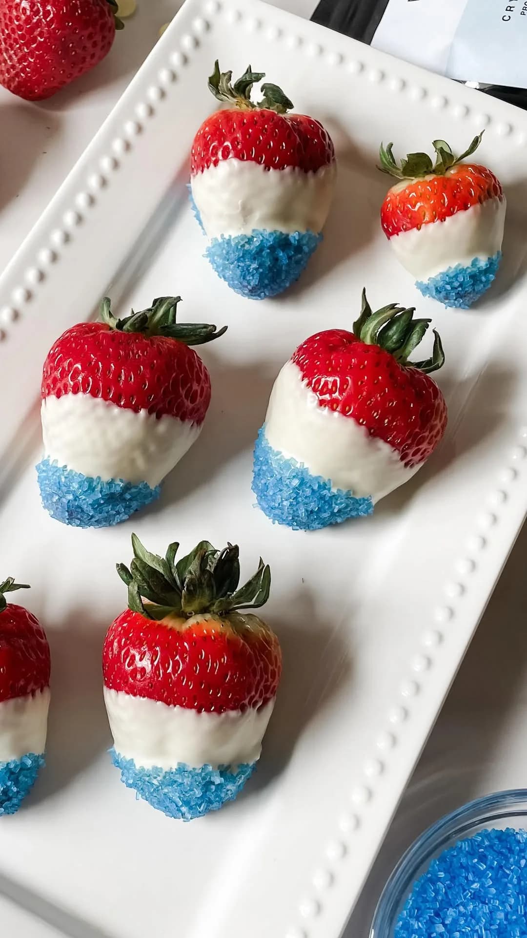 Patriotic Chocolate Covered Strawberries