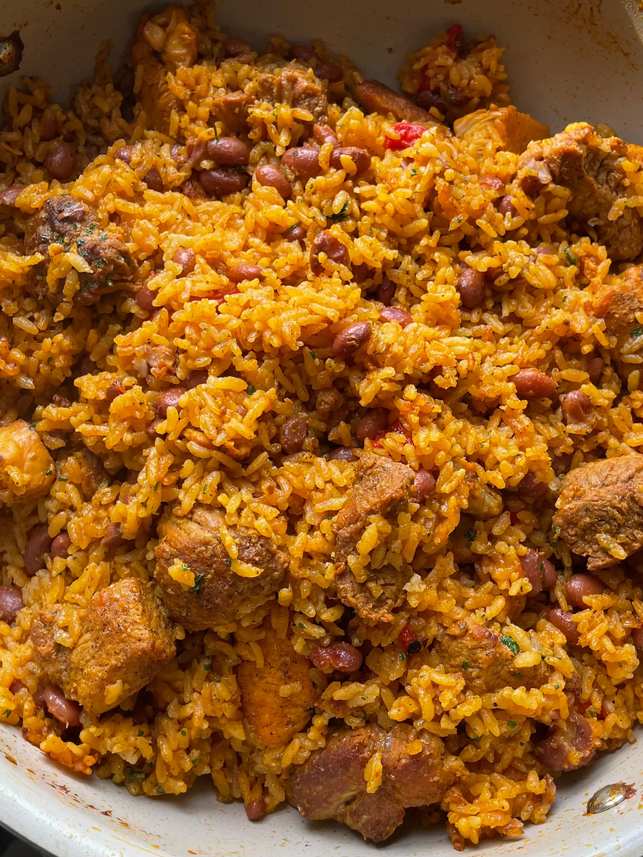 Arroz con Carne y Habichuelas 