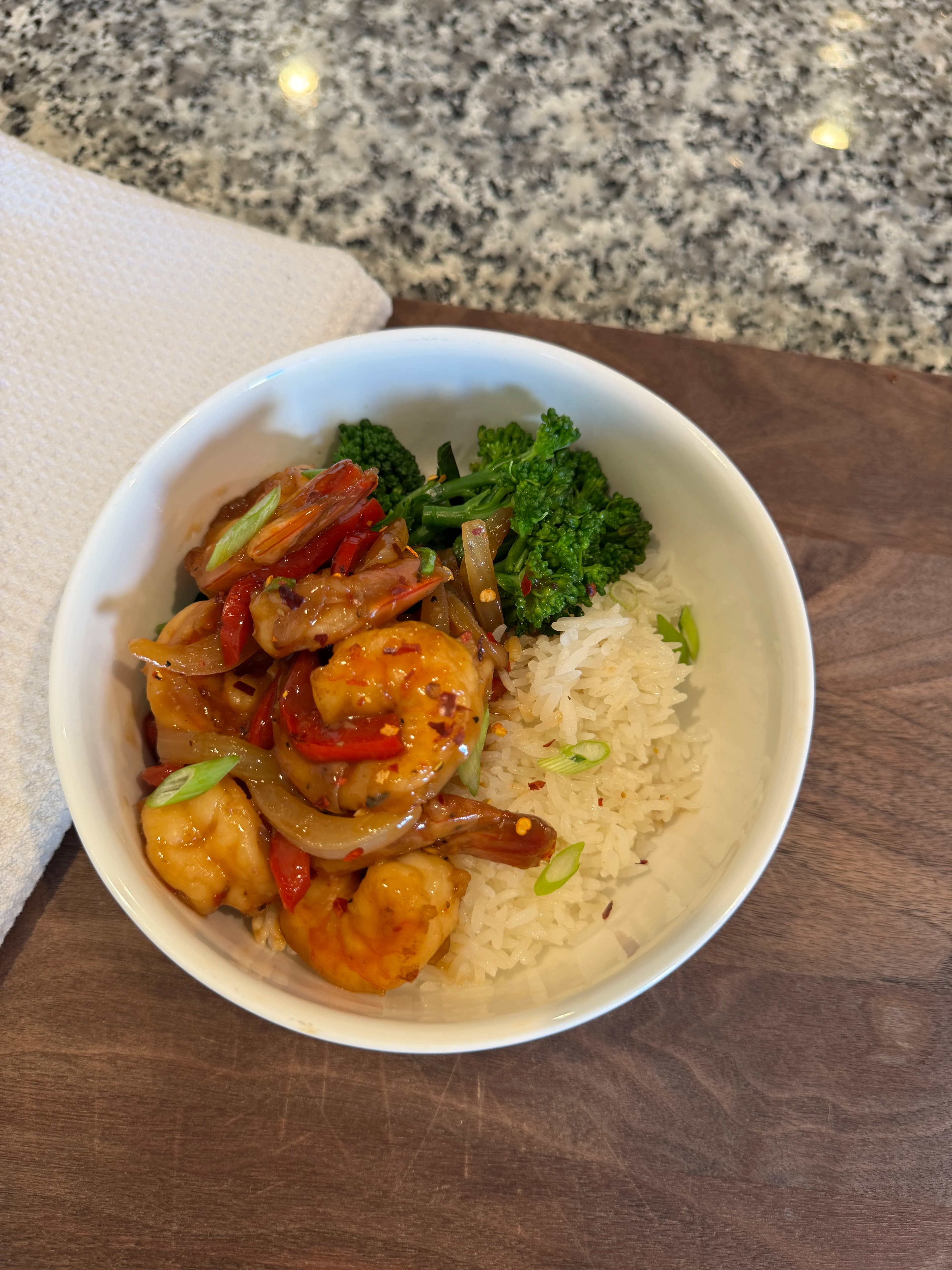 Shrimp & Peppers Stir Fry 