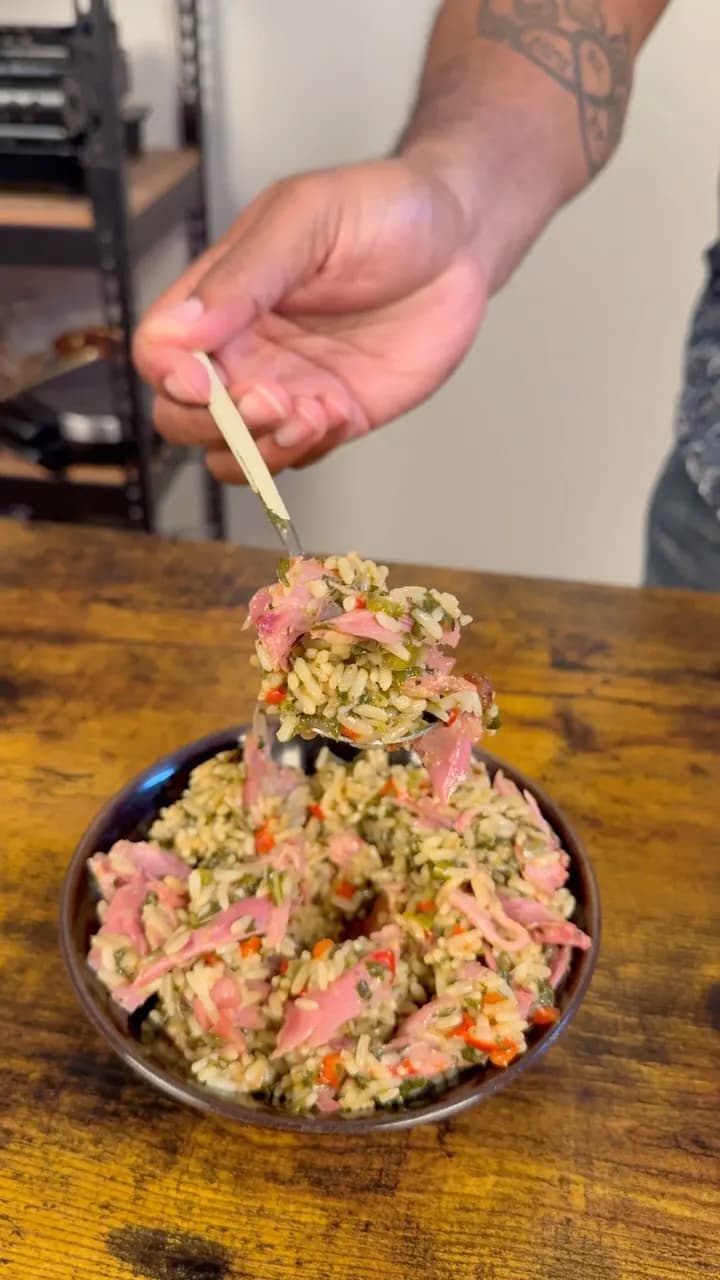 Smoked Turkey and Collard Green Rice