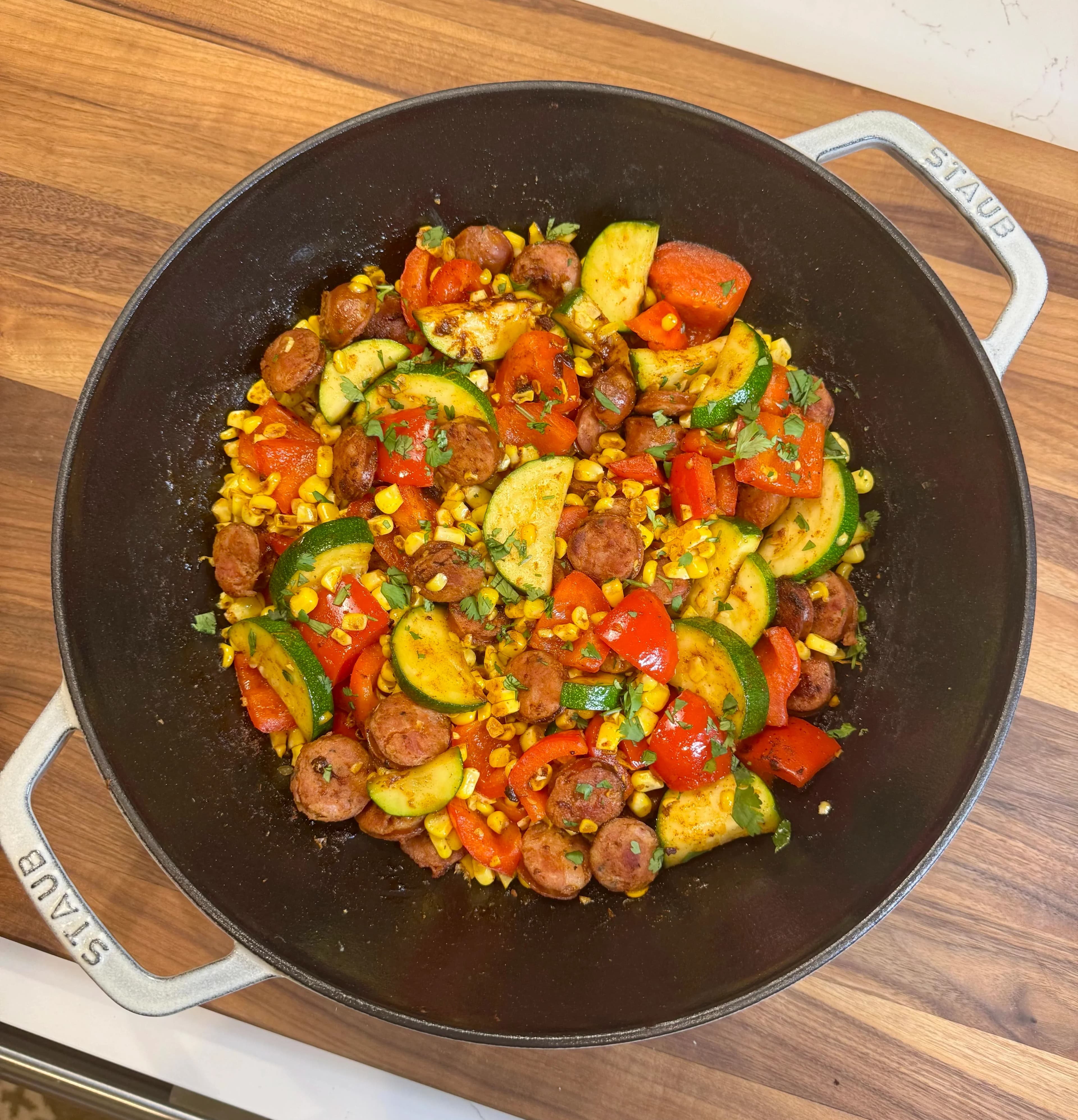 Summer Sausage and Veggie Skillet