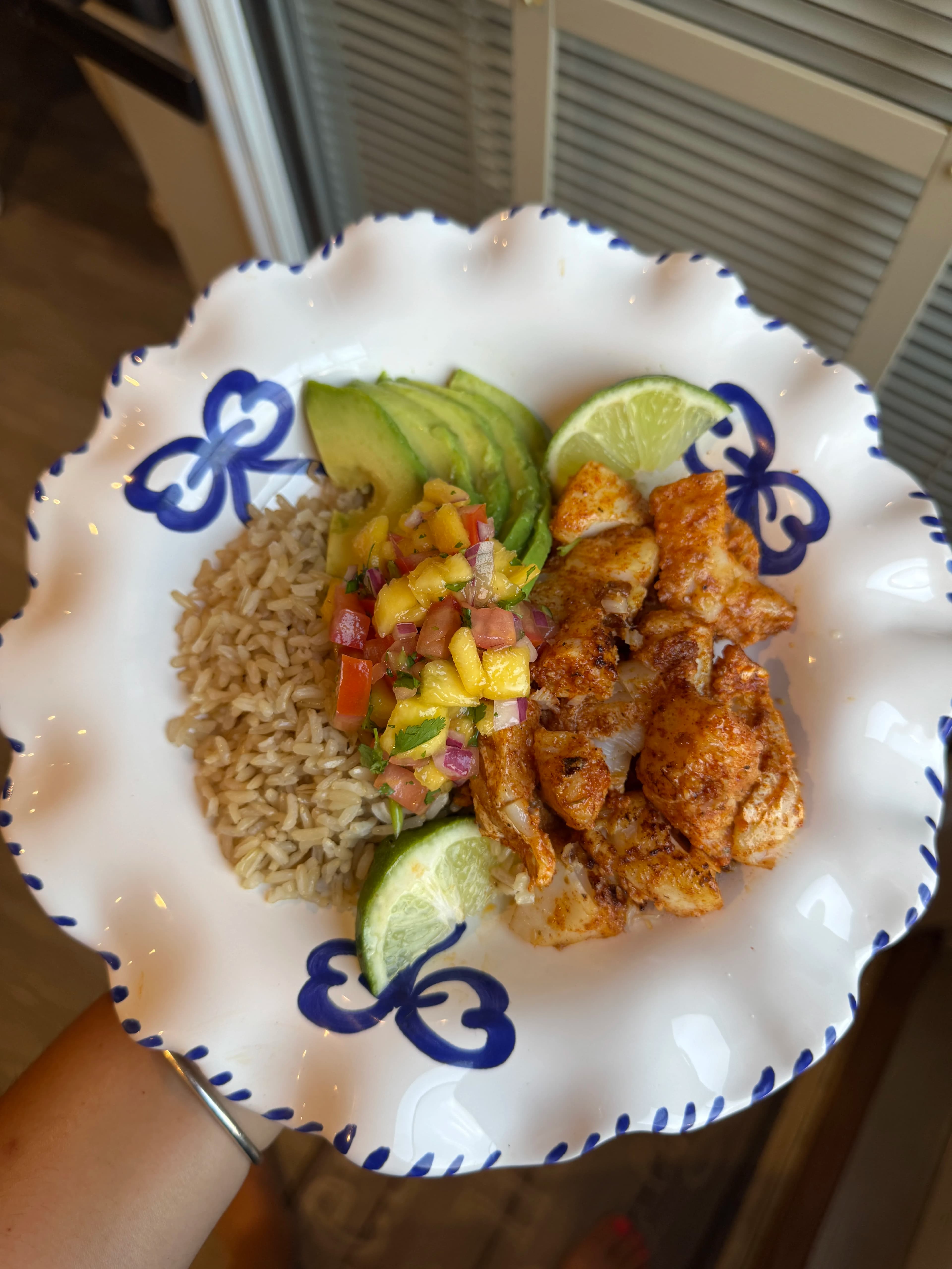 Seared Cod topped with a Mango Salsa