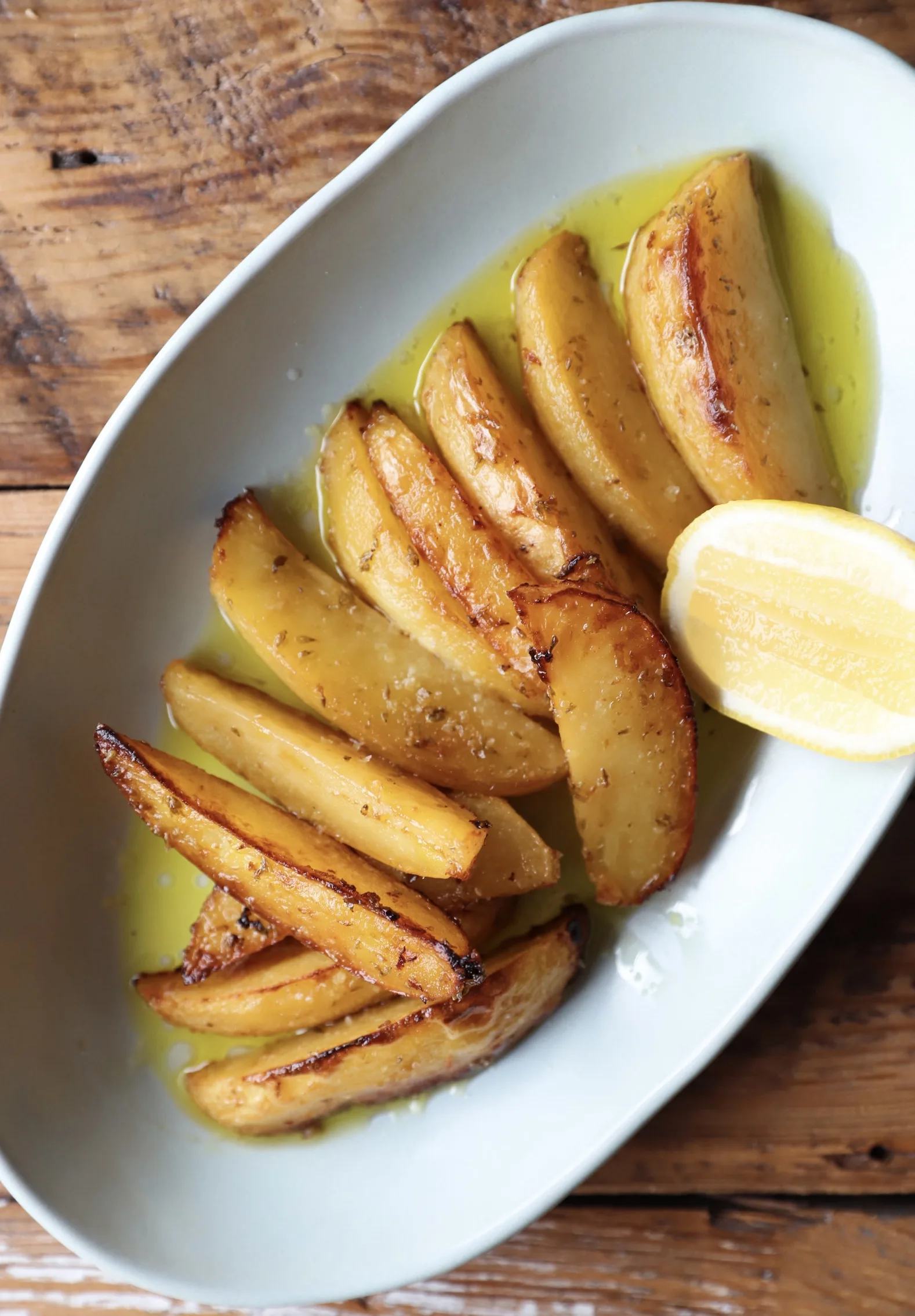 Lemon Garlic Roasted Yukon Potatoes