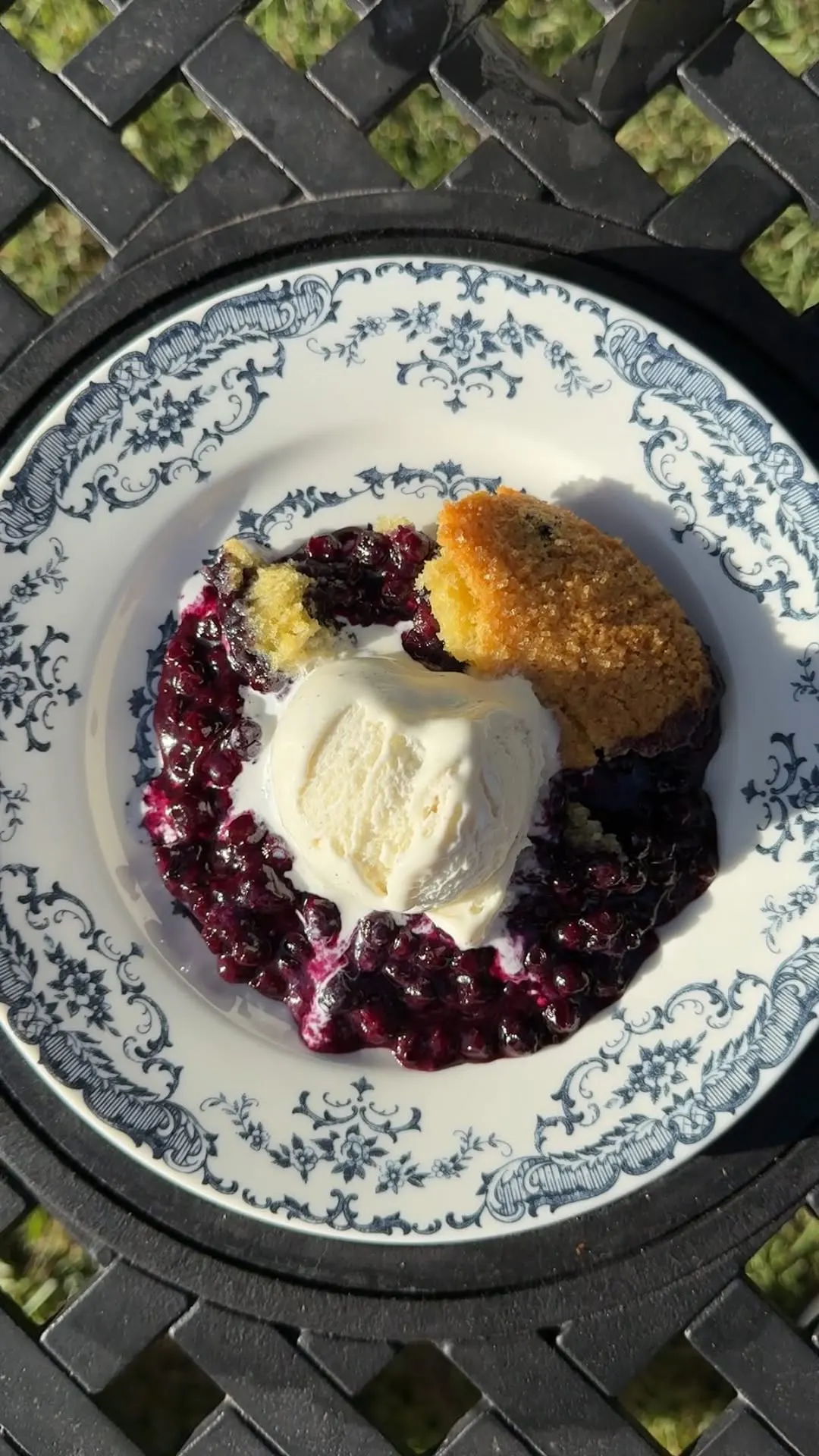 Blueberry Cornbread Cobbler
