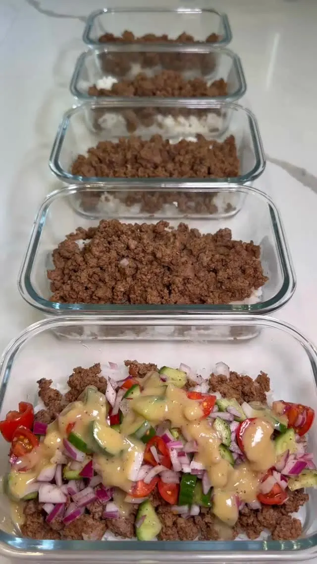Mediterranean Beef and Rice Bowls