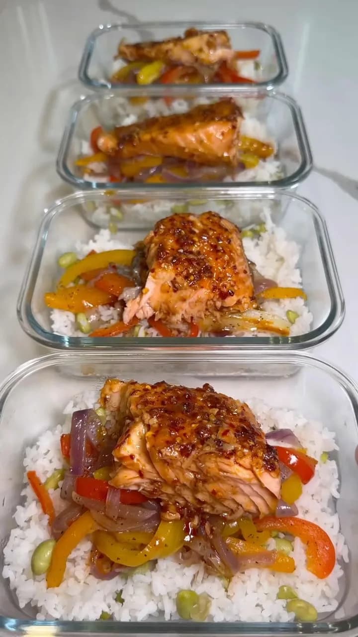Asian Salmon and Rice Bowls