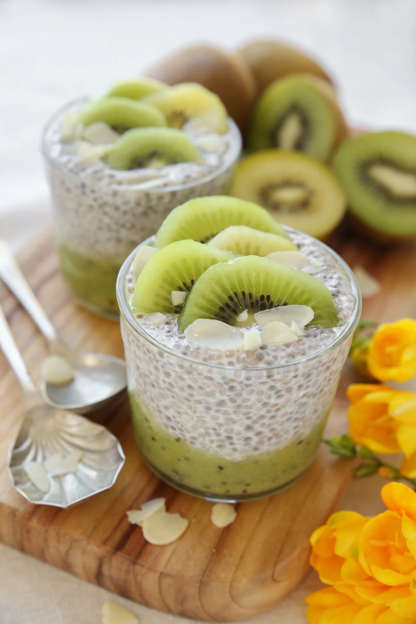 SIBO: Coconut Chia Pudding with Kiwi and Hemp Seeds