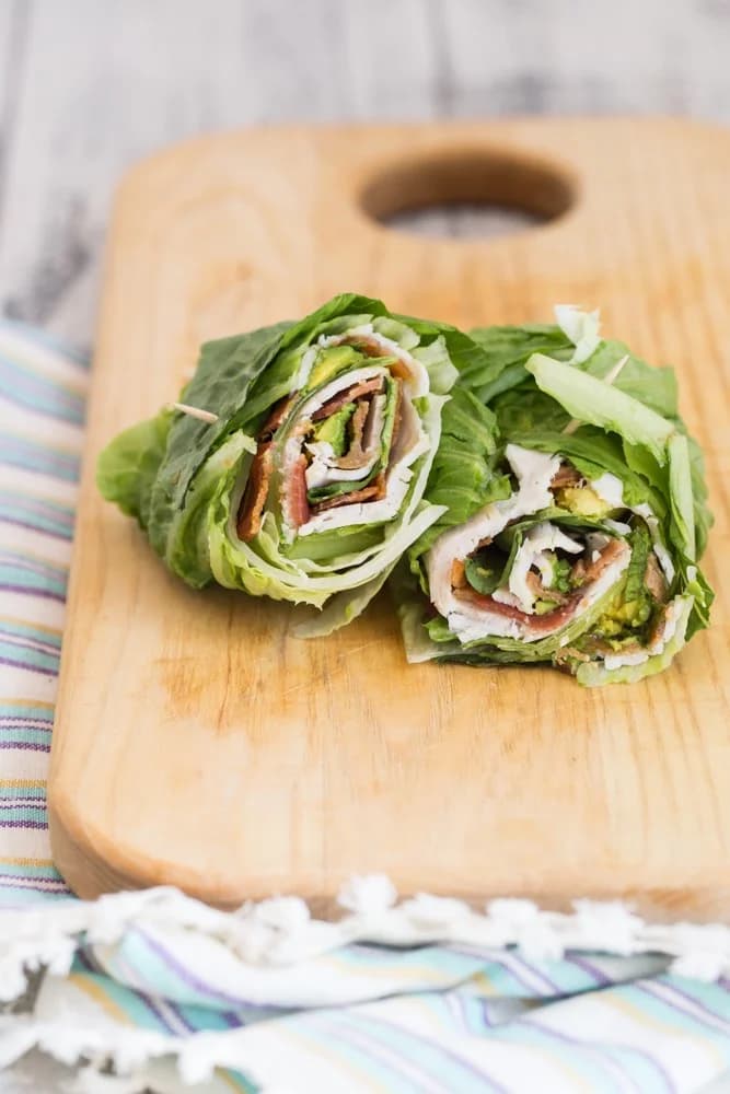 Type 1 Diabetes:  Turkey Lettuce Wraps with Hummus