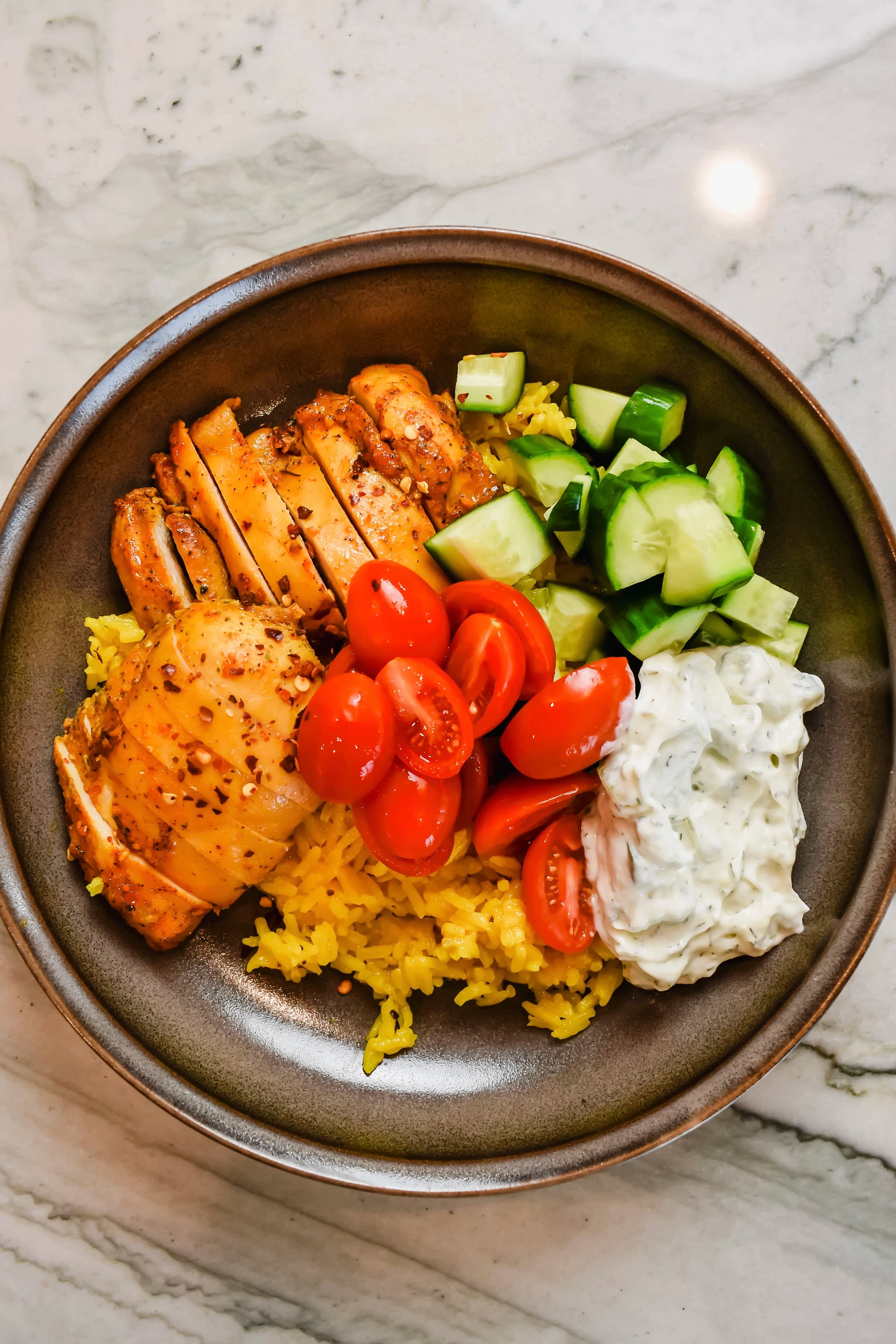 Easy Shawarma Chicken Bowl with Trader Joe’s Favorites