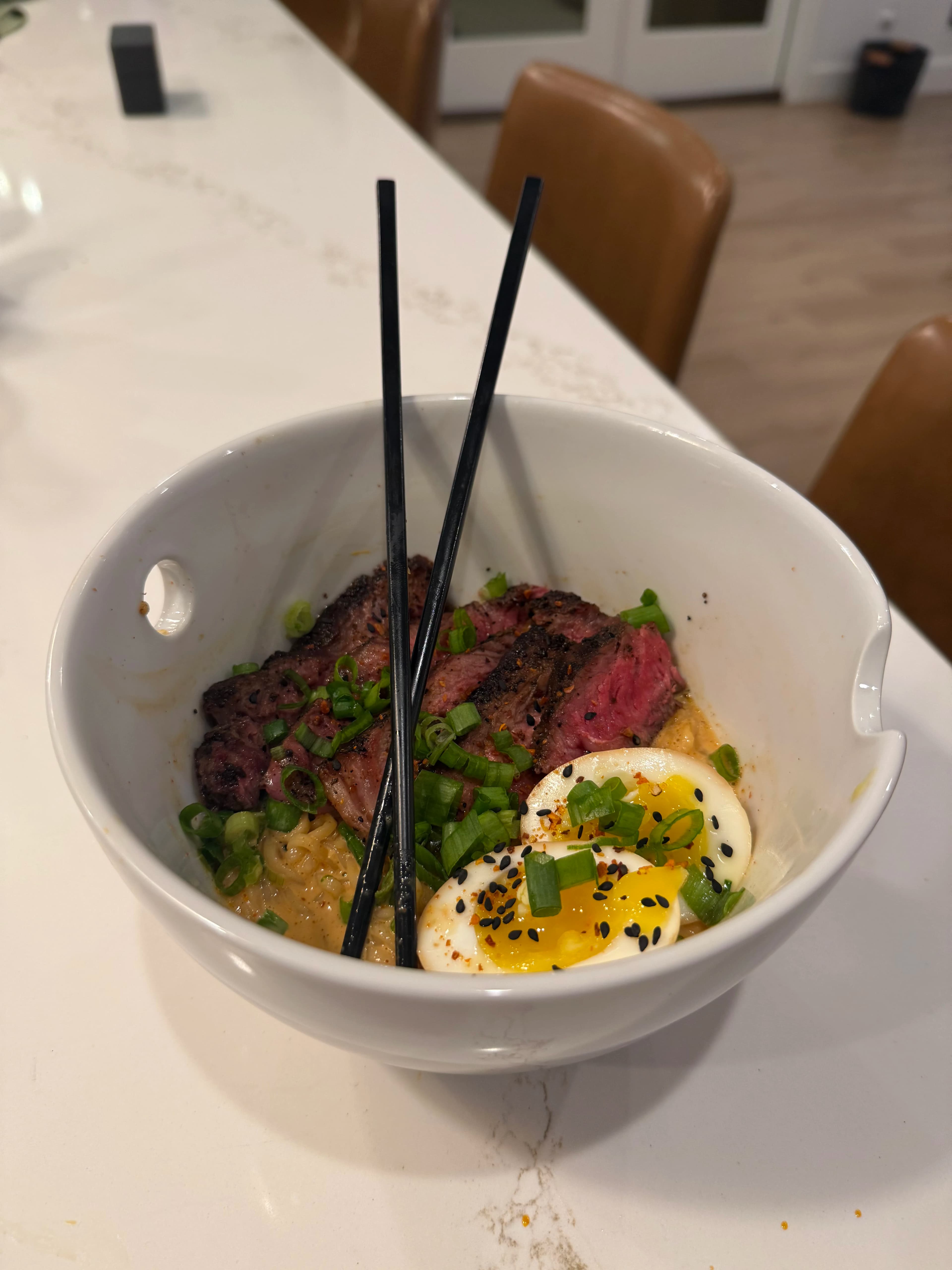 Creamy Garlic Steak Ramen